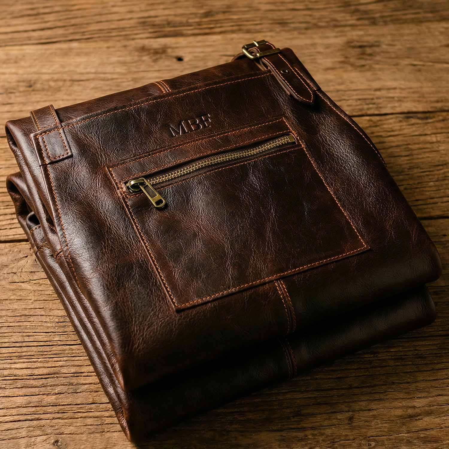 SID & VAIN grote laptoptas met afneembare schouderriem echt leer - 15,4 inch laptop zakelijke tas Londen - schoudertas aktetas extra laptophoes - leren tas heren dames bruin, bruin-cognac, Large