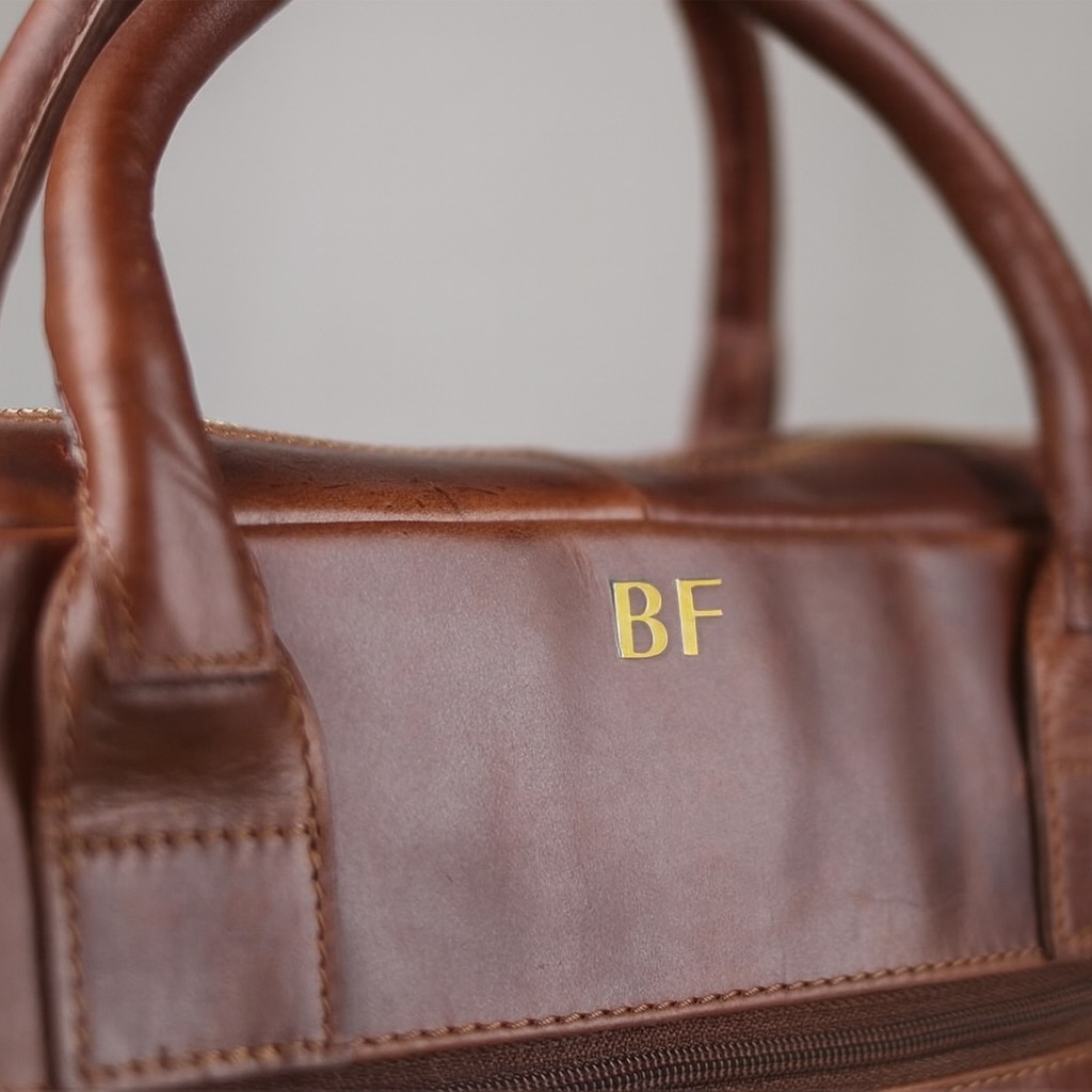 SID & VAIN Messenger Bag Eton - Unisex schoudertas XL grote leren tas geschikt voor 15,4 inch laptop met extra afscheiding - laptoptas dames heren echt leer, Vintage lichtbruin, X-Large